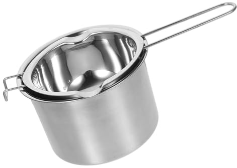 GARIOUANS Stainless Steel Double Boiler Melting Pot with Pour Spouts for Wax Chocolate Candle and Soap Making Compact Lightweight Design Fits Sauce Pans for Baking and Cooking