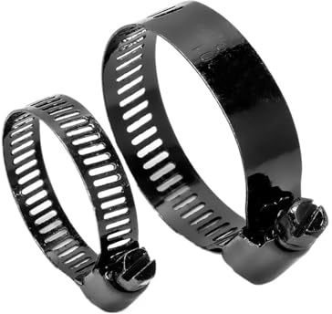 1-5 verstellbare Schlauchschellen, schwarze Edelstahl-Schlauchschellen mit 6-216 mm Schneckengetriebe, geeignet for Wasser- und Gasleitungen(141-165mm 1pc)