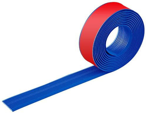 Selbstklebender Treppenkantenschutz, PVC-Treppenkantenprofil, Stufenkantenleiste für Innen und Außen, Einfach Anzubringen(Blue,4 * 500cm)