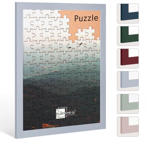 Bildershop-24 Puzzlerahmen Paris Wellenblau 50x70cm (ca. 1000 Teile)