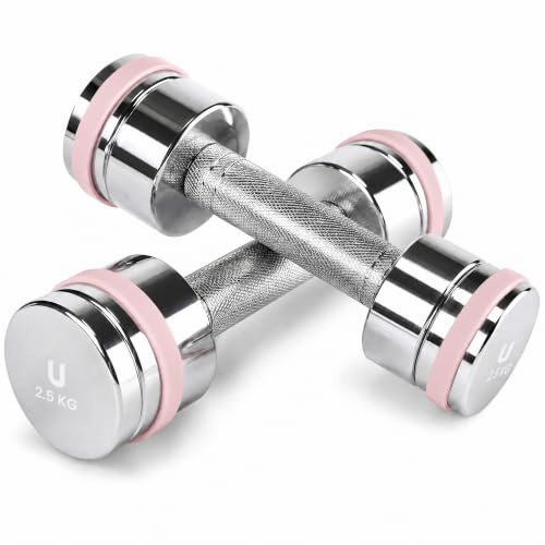 unycos - Mancuernas Ajustables 2,5-25 kg de Acero (Titan Transformer) | Con Recubrimiento Cromado, Tratamiento Anticorrosión, Mango Antideslizante y E-Book, para Entrenamiento de Fuerza en Casa