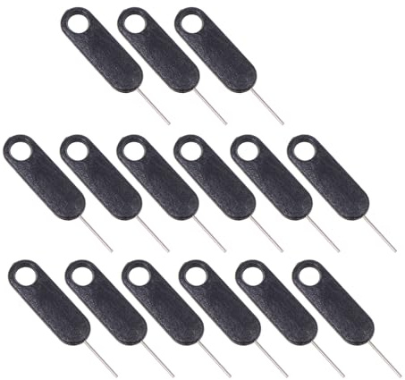 jojofuny Set de 15 Outils d'Extraction de Carte Sim, Aiguilles pour Téléphone Portable et Tablette, Accessoire Léger et Pratique pour Porte-Clés