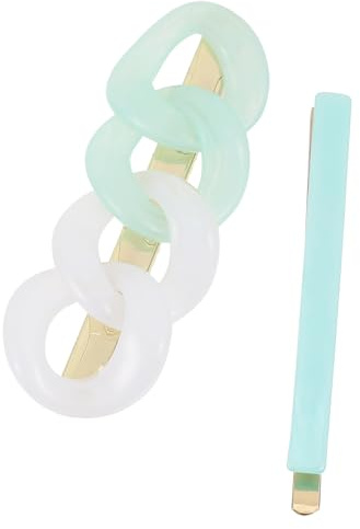 Sewroro 2pcs Fashion Hair Clips for Women Girls Decorative Resin and Iron Side Hair Clamps with Lasting Luster and Fine Polishing, Elegant Accessories for Birthday or Gift