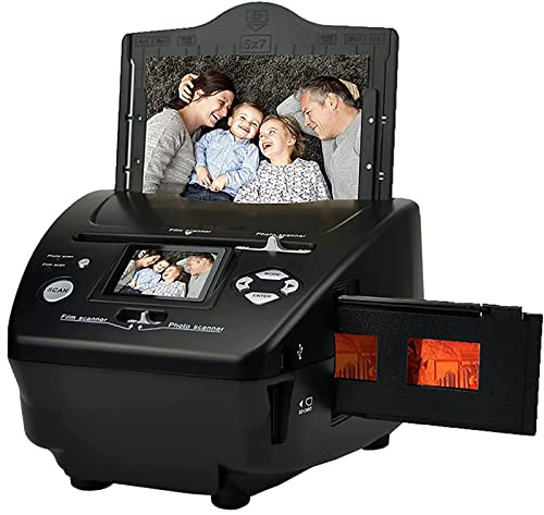 Film Scanner, 16MP Negative and Slide Converter, 2.4 LCD Screen for Digital JPG Photos, Compatible with 35mm and 135 Film Slides