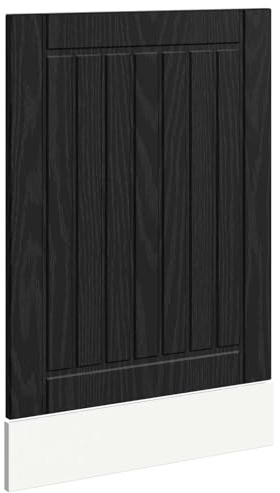 WRJENFSC Façade de lave-vaisselle 45 x 57 cm, panneau avant pour lave-vaisselle encastrable en chêne noir, façade de cuisine moderne en bois, façade de meuble pour lave-vaisselle