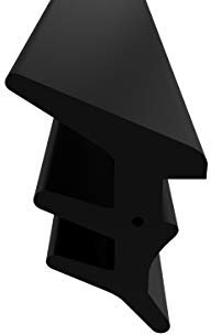 Guarnizione per finestra per sistemi di vetro esterni, con filo antistiramento, per finestre in plastica e alluminio, 10 m, colore: nero