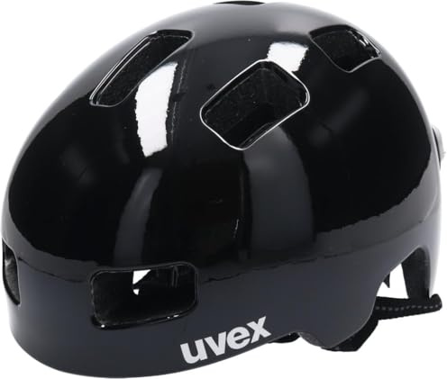 uvex city 4 Mini me - lätt cityhjälm för dam och herr - inkl. LED-lampa - individuell storleksanpassning - black-white - 55-58 cm