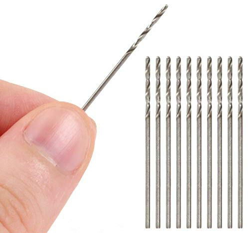 20 Stück 0,6 mm HSS Mikro-Spiralbohrer, Mini-Hochgeschwindigkeitsstahlbohrer für Holz, Kunststoff, Weichmetall