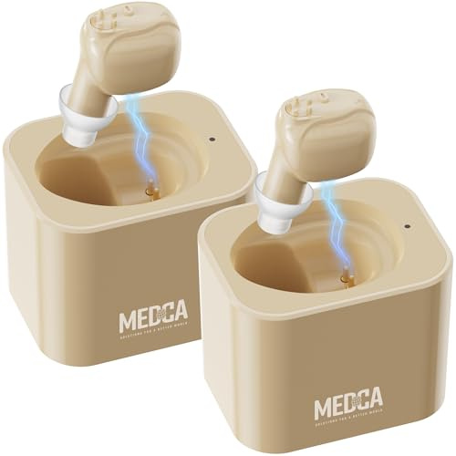 MEDca ITE Mini Ear wiederaufladbares Microtron-Set – so klein, dass es kaum sichtbar ist – (1 Paar)