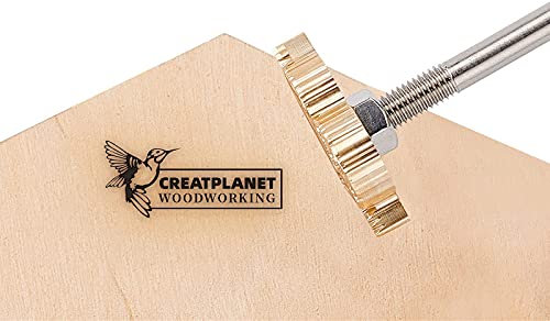 CREATPLANET Custom Wood Branding Iron 3cm Unregelmäßiges Leder Branding Iron Stamp Custom Logo Heat BBQ Stamp Mit Messingkopf &Holzgriff Zum Backen Holzbearbeitung Handgefertigtes Design-Bird