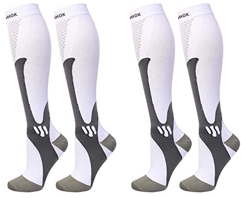 COCOHOK Kompressionsstrümpfe Sport Herren & Damen, Fit für Sport, Fußball, Flug, Laufen, Kompressionssocken für Männer & Frauen für Steigerung der Leistung, Ausdauer, Durchblutung und Erholung