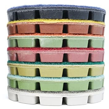 CAREG 4 Inch100mm Floor Polisher Pads Diamond Resin Bond Grinding Discs Fit For Polishing Stone Concrete Terrazzo Floor Durable