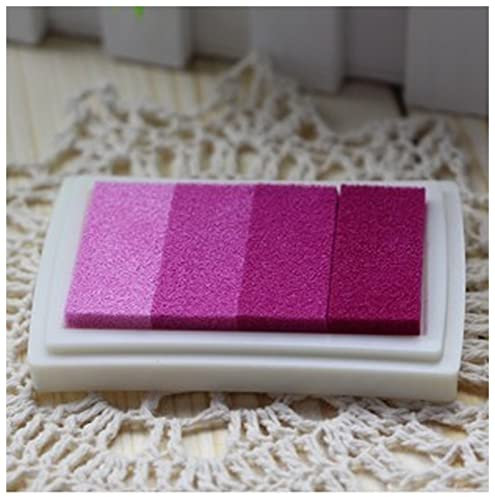 FrEshn Stempelkissen Handwerk Öl Farbverlauf Farbbasierte DIY Tintenkissengummi Briefmarken Papier Scrapbooking 15 Farben Fingerfarbe Stempelkissen Schwarz (Size : Pink JB)