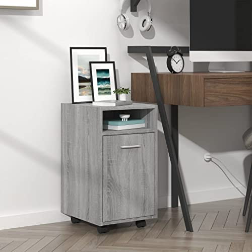 SKM Beistellschrank mit Rollen Grau Sonoma 33x38x60cm Holzwerkstoff, Weight: 13.6 kg, 815853