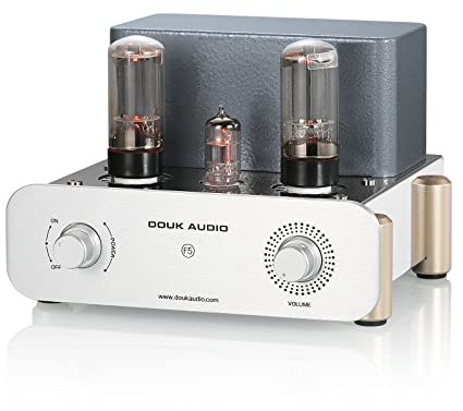 Douk Audio F5 Pure Class A HiFi Vacuum Tube Amplifier - Single-Ended Stereo Amp for Home Audio System with RCA Inputs