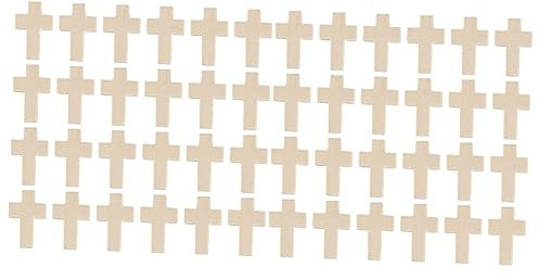 Lurrose 200 Stk Kreuzanhänger Holz Rustikales Cross-tags Tischdekorationen Vintage-accessoires Holz Ostern Ausschnitte Halsketten Charm-halskette Leer Bambus Kunsthandwerk