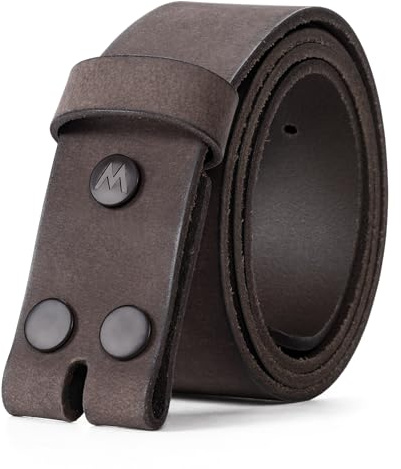 Wrangler Men's Leather Belt without Buckle, 38mm Casual Wait Belt Strap for Jeans, Gift for Men, Brown 44