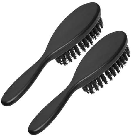 VALICLUD 2stücke Haar Und Bartbürste Für Männer Mit Weichen Borsten Metallkamm Und Ölkopf Für Styling Und Reinigung Zu Hause Und Unterwegs