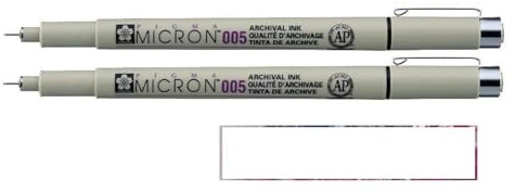 PIGMA MICRON Sakura 005 Schwarz, 2 Stück und 1 Karte