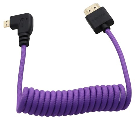 HangTon Cable micro HDMI a HDMI 4K, 8K, 60p para ATOMOS Ninja V Ultra Canon R6II R5C R5 R100 R7 Sony ZVE-10 A7C A7RIV Lumix S5 S9 GH4 Teradek tipo A a tipo D