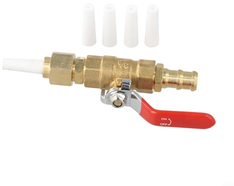 Lecreatekit Nozzle Tip, Valve Type Sandblaster Tools Ceramic Sandblaster Nozzle Tip With Brass Ball Valve And Connector Replacement