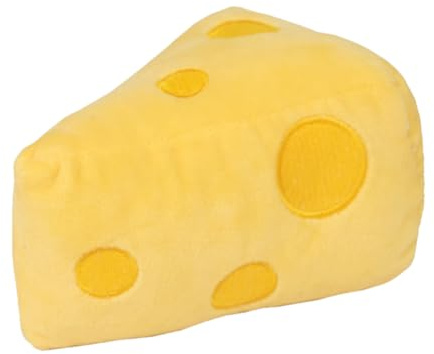 GRIRIW Jouet à Mâcher en Peluche Fromage Herbe à Chat Jaune pour Chat D’intérieur Stimule Mastication Et Jeu Interactif
