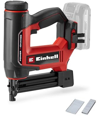 Einhell Akku-Nagler / -Tacker TE-CN 18/32 Li - Solo Power X-Change (18 V, 20 Schläge/min, max. 25 mm Klammern, max. 32 mm Nägel, inkl. je 300 Klammern & Nägel, ohne Akku)