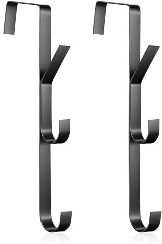 Thinp Türhaken mit 6 Haken, vertikaler Tür-Handtuchhalter, Türhänger für Kleidung, Mantel, Tasche, Hut, über der Tür, Geldbörse, Organizer für Badezimmer, Wohnheim, Schlafzimmer, Küche, Büro, Schrank