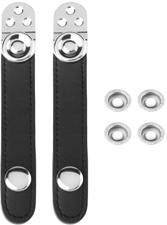 SING F LTD 2Pcs Adjustable PU Leather Bellows Straps for Bass Accordions with Buckles,7.6cm