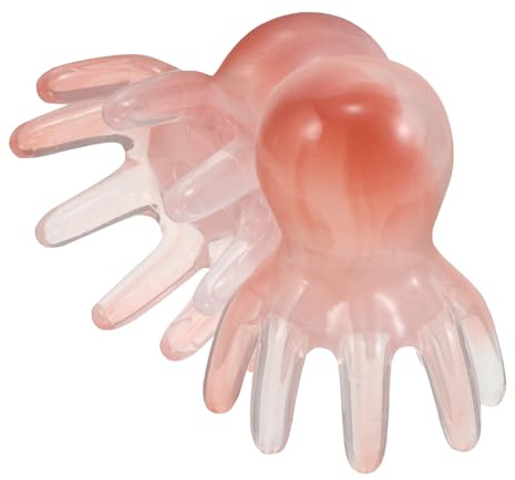 Veemoon 2 Stück Oktopus Massagekamm aus Kunstharz Kopfhautmassagebürste mit 8 Krallen Tragbares Massagegerät zur Entspannung von Haar und Nacken für Zuhause und Reisen