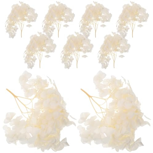 TINEASUR Pétalos de Hortensia Preservados Beige para Decoración Floral de Boda, Confeti Elegante y Versátil, Flores Secas para Fiesta y Ramos Vintage