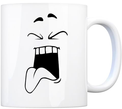trendaffe Tassengesichter Kaffeebecher mit angeekeltes Gesicht Motiv