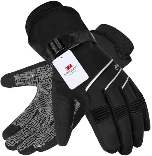 Waterproof & Windproof Winter Gloves With 3M Thinsulate -30°F Thermal Touch Screen for Men and Women - Skiing, Cycling, Motorcycle, Running, Outdoor Sports