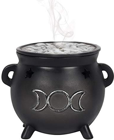Green Tree Dreifacher Mond Cauldron Weihrauchkegelhalter
