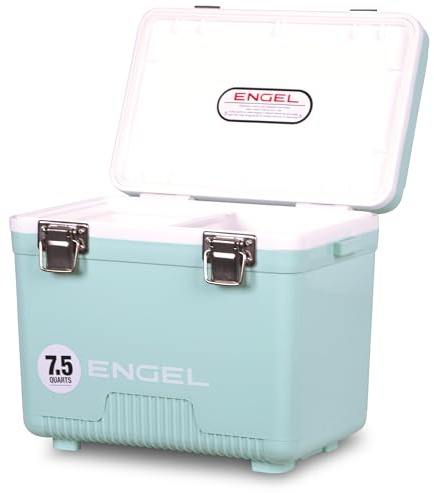 ENGEL Cooler Box 7.1L Small Cool Box for Drinks and Food | Leak-Proof, Drybox Cooler for Camping, Fishing, Hiking,Picnic, Festivals - Mini Ice Boxes for 8 Cans, 31 x 20.3 x 25.4 CM