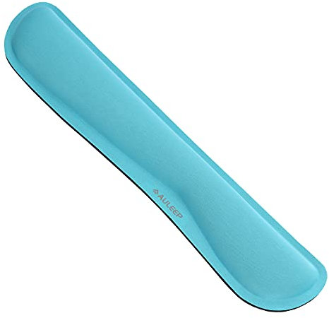AULEEP Handgelenkauflage für Tastatur, Ergonomisch Schonende Tastatur-Pad, Memory-Schaum Handgelenk für pc, Computer, Laptop, Mac Gaming Blau