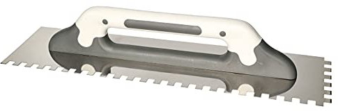 KOTARBAU® Edelstahl Reibbrett 480x130 mm Zahnspachtel 10x10mm für Kleber Spachtelmasse Putz Zahnkelle