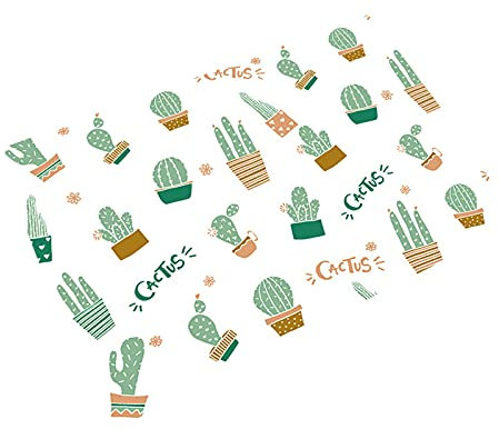 Gualiy Set di 6 Tovaglietta Sottopiatto Quadrata, Tovaglietta 45x30CM Cactus Tovagliette per Ristorante Verde