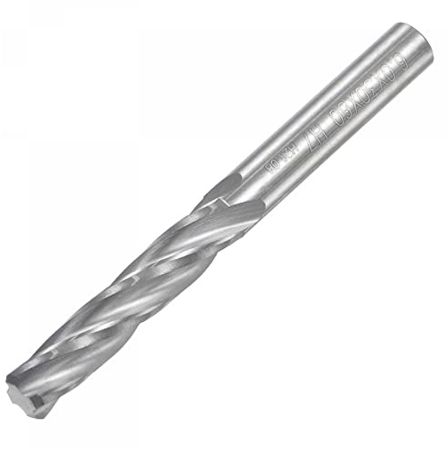 sourcing map Bohrfutter-Reibahle, 6 mm, C3/K10, Wolframkarbid, H7, Genauigkeit, Drehmaschine, Reibahle, 4 Spiralrillen, Fräser