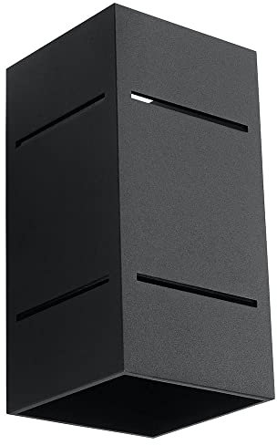 Wandleuchte Innen schwarz indirekte Beleuchtung Wand Wandleuchte Up Down, Aluminium, 1x G9, LxBxH 20x10x12 cm