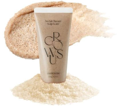 GROWUS Sea Salt Therapy Scalp Scaler - Salicylic Acid, Niacinamide, Dexpanthenol, Exfoliating, Deep Cleansing, Free from Paraben and Sulfate, 2 in 1 Type for Itchy and Oily Scalp (4.23 Oz / 120g)