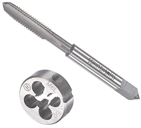 QUARKZMAN M6 x 1mm Métrico Izquierda Mano Rosca Macho y Redondo Troquel
