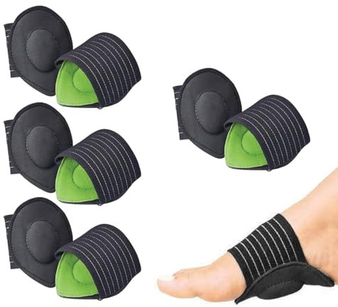 Solette Comfort per Arco Plantare Solette Ortopediche di Sostegno Dell'arco Plantare Supporto per Arco Plantare con Cuscinetto Imbottito Uomo Donna Solette Ortopediche per Fascite Plantare 4 Paia