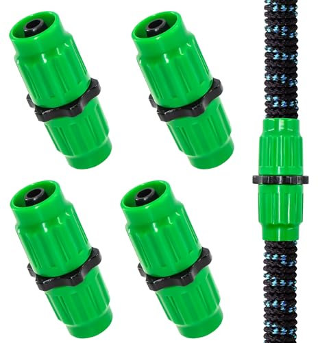 CaLeQi Expandable Garden Hose Repair Kit,4 Sets Hose Repair Accessories,Dual-Channel Hose Female Male Connectors Compatible with Pocket Hose Fits Repair your Telescopic Hose 25 50 75 100 FT