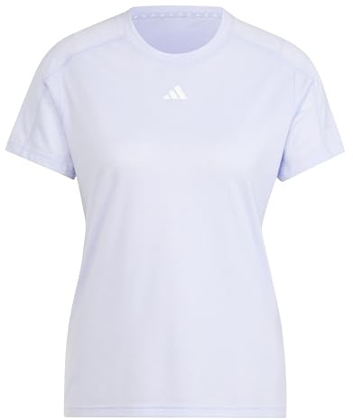 adidas Mujer AEROREADY Train Essentials Minimal Branding Crewneck tee, Violet Tone/White, XS