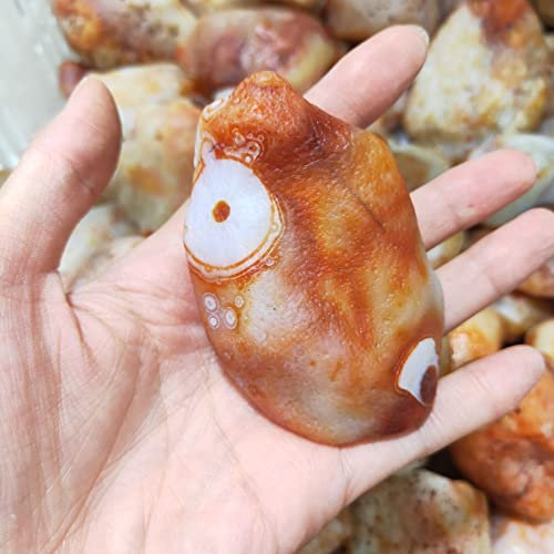 BIANMTSW Décoration de la Maison Argent Naturel Agate Cristal Madagascar Pierres précieuses Tumble Rock Articles d'ameublement Pierres Collections de la Maison (Size : 150-200g)