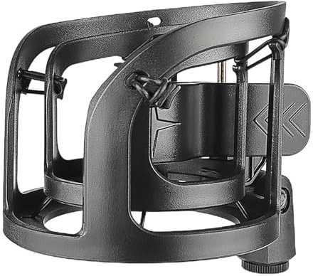 Musiin Microphone shock mount, microphone anti-vibration suspension adapter clamp compatible with Rode NT1, NT1-A, K2, XDM-100, CAD Audio GXL1800 microphone stand clamp (black)