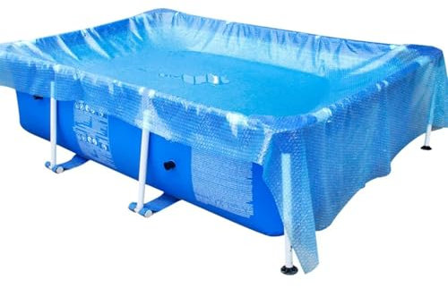 BUUNHI Poolabdeckung Schwimmbadabdeckung Rechteckige Solar Sommer wasserdichte Poolwanne Staubschutz Outdoor PE Luftpolsterfolie Decke Zubehör Pool zubehör(Type2 260x170cm)