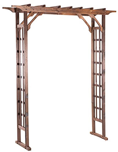Arco da giardino in legno per piante rampicanti, resistente alle intemperie, autoportante, per matrimonio, decorazione da giardino, 180 x 50 x 210 cm