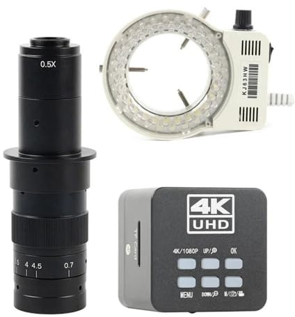 Microscope Caméra de microscope 4K UHD 41MP HDMI USB Type-C IMX678 Microscope électronique numérique industriel avec lentille 180X for la réparation de téléphone et la soudure